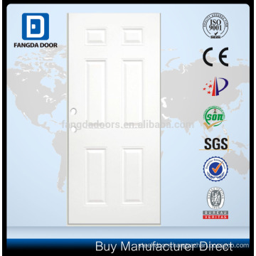 26-24 Ga Classic High Definition 6-Panel Wood Edge Polyurethane Injection Primed White Steel Interior Door
